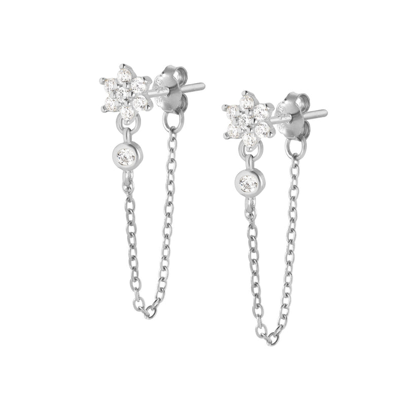 Zyla Stud Earrings - Silver