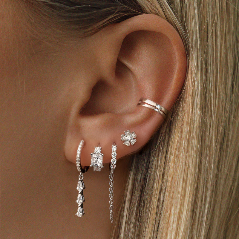 Catherine Hoop Earrings - Silver