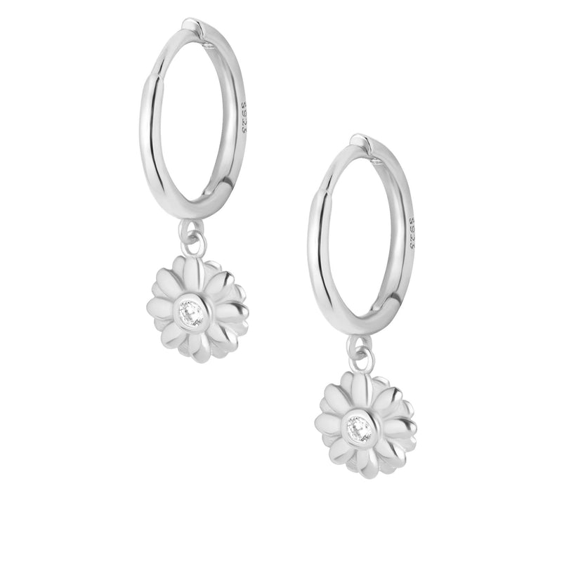 Monica Hoop Earrings - Silver