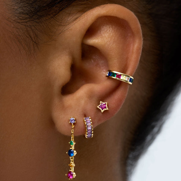 Confetti Stud Earrings - Gold