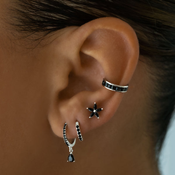Eva Hoop Earrings - Silver
