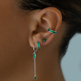 Olive Stud Earrings - Silver