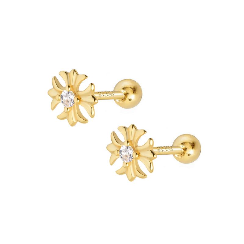 Christina Stud Earrings - Gold