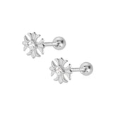 Christina Stud Earrings - Silver