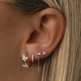 Isabella Hoop Earrings - Silver