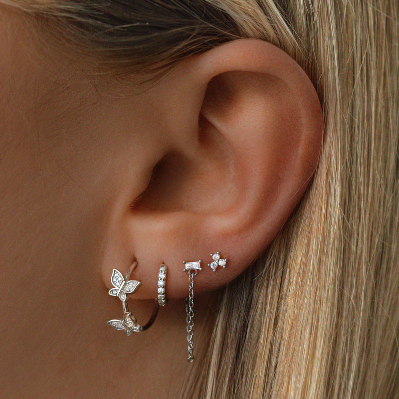 Callie Stud Earrings - Silver