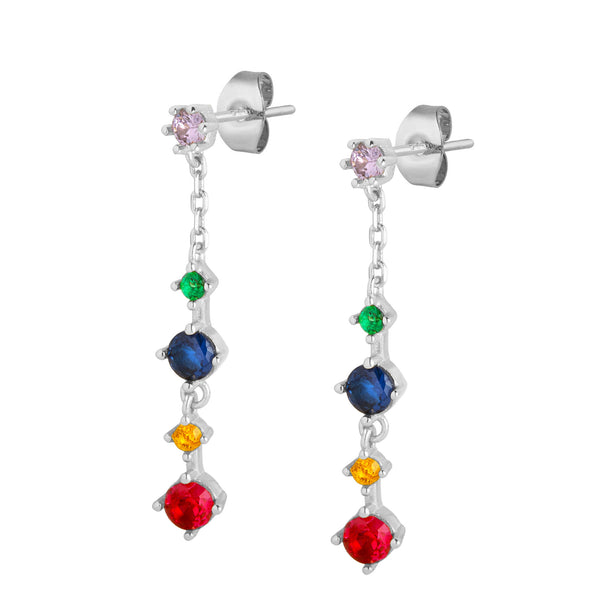 Confetti Stud Earrings - Silver