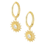 Holiday Hoop Earrings - Gold