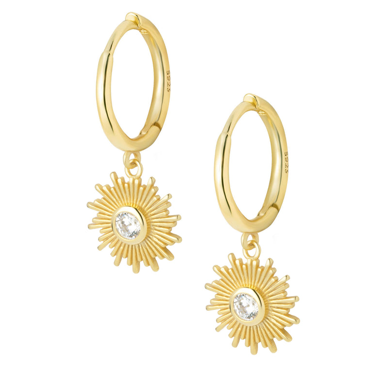 Holiday Hoop Earrings - Gold