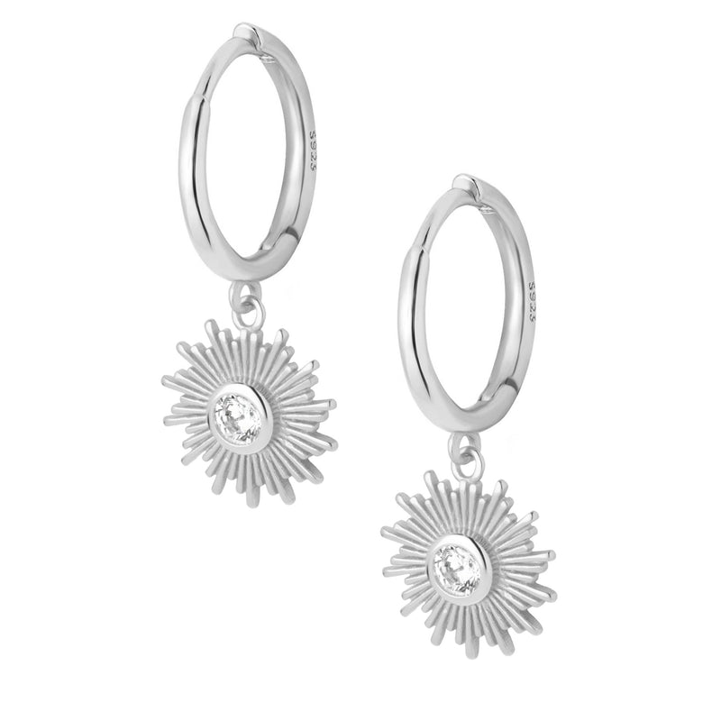 Holiday Hoop Earrings - Silver