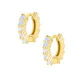 Debby Opal Hoop Earrings - Gold