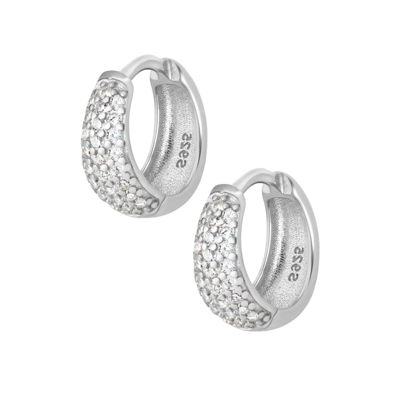 Chloe Hoop Earrings - Silver