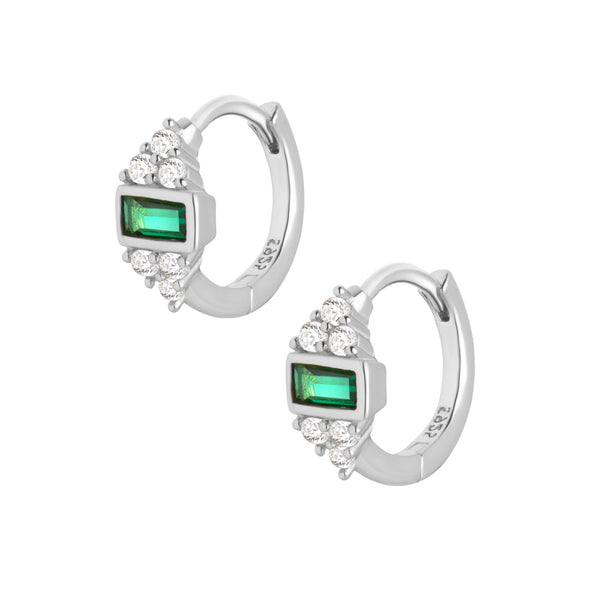 Leah Hoop Earrings - Silver