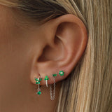 Grace Hoop Earrings - Silver