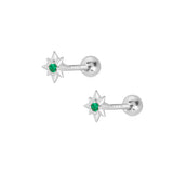 Northern Lights Stud Earrings - Silver