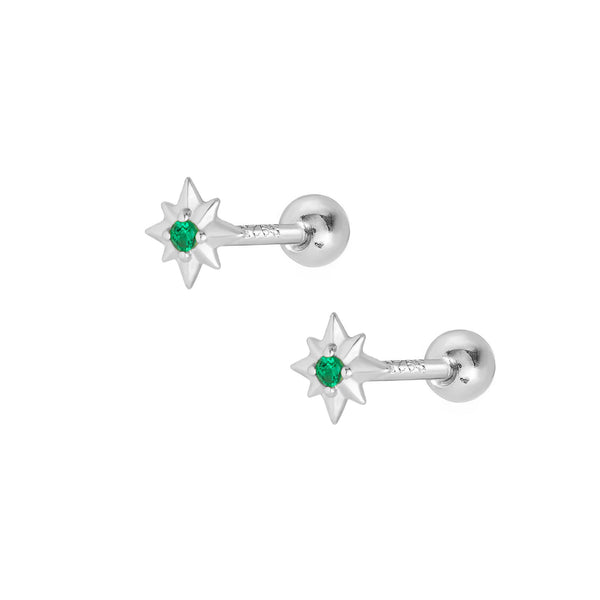 Northern Lights Stud Earrings - Silver
