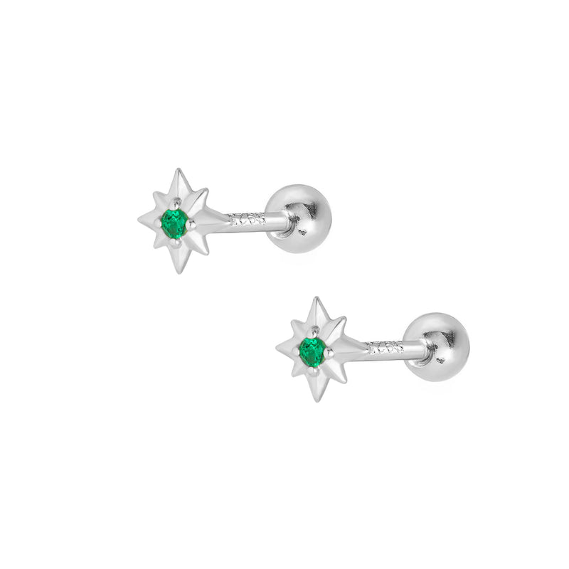 Northern Lights Stud Earrings - Silver