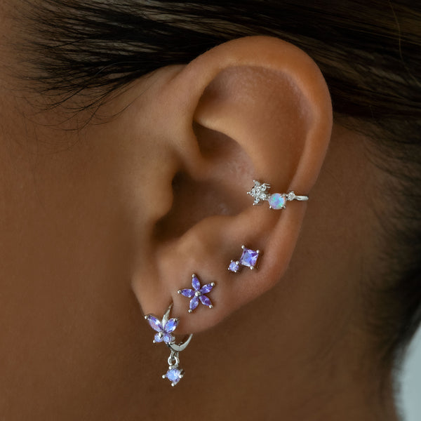 Demi Hoop Earrings - Silver
