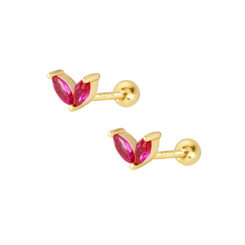 Carrie Stud Earrings - Gold