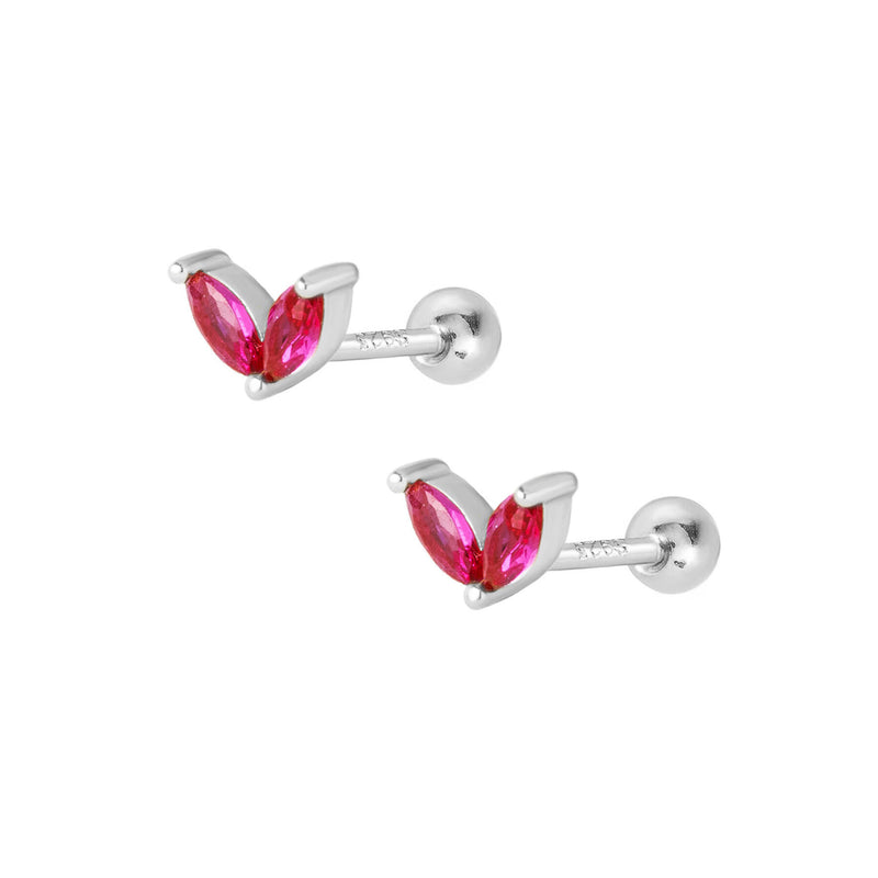 Carrie Stud Earrings - Silver