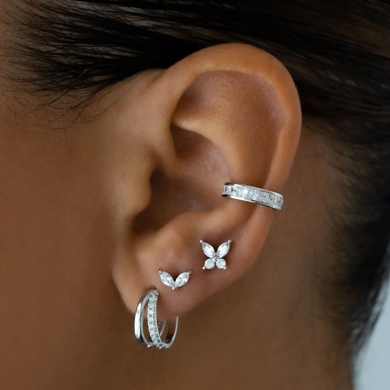 Piper Stud Earrings - Silver