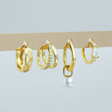 Pia Pearl Hoop Earrings - Gold