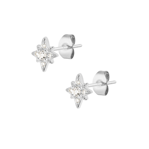 Lyra Stud Earrings - Silver
