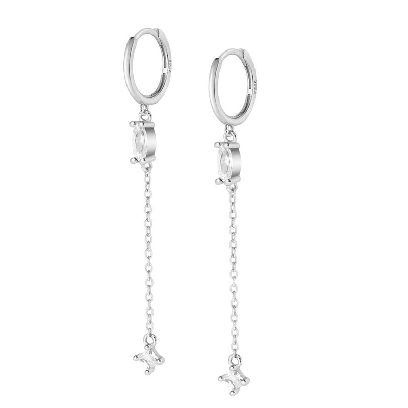 Shiva Hoop Earrings - Silver