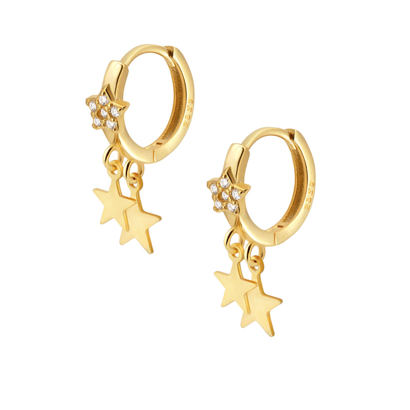 Silhouette Hoop Earrings - Gold