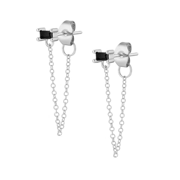 Sable Stud Earrings - Silver