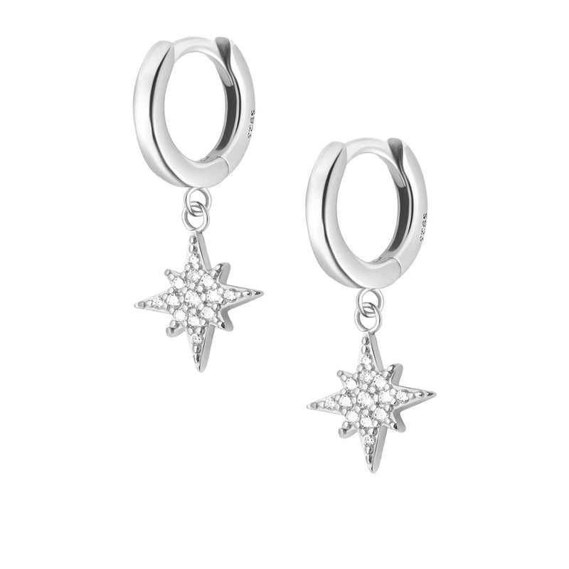 Evangeline Hoop Earrings - Silver