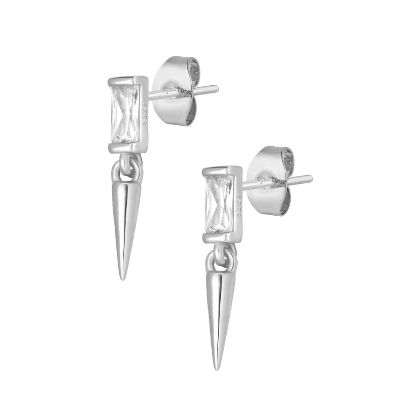 Lois Stud Earrings - Silver