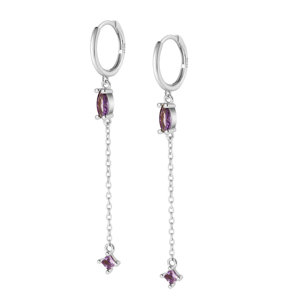 Avery Hoop Earrings - Silver