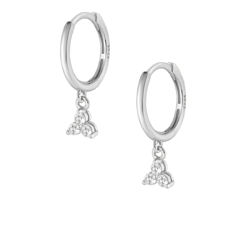 Trio Hoop Earrings - Silver