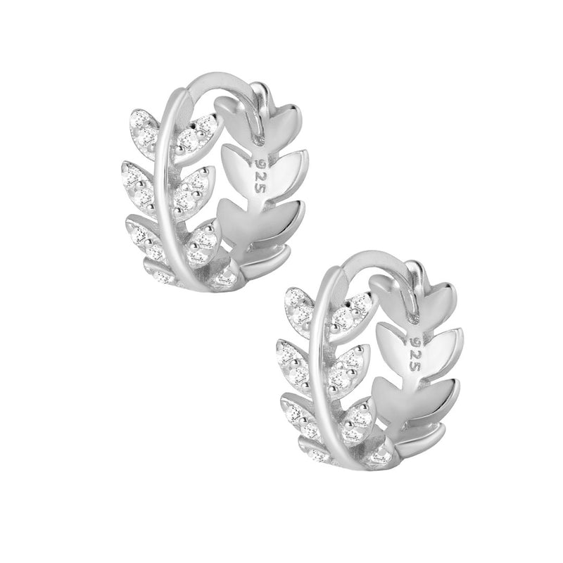 Bejewelled Hoop Earrings - Silver