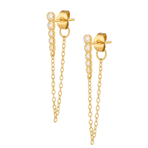 Belle Stud Earrings - Gold