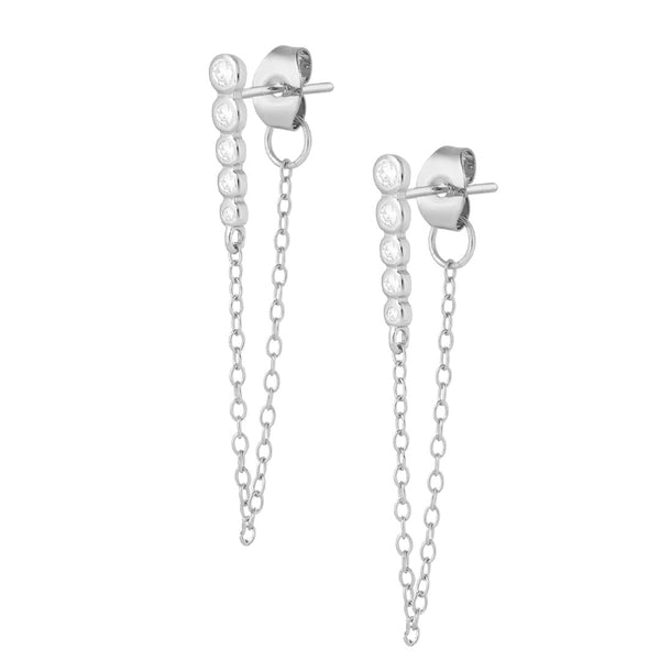 Belle Stud Earrings - Silver