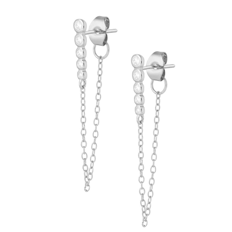 Belle Stud Earrings - Silver