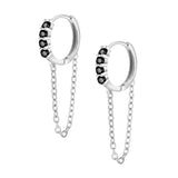 Paisley Hoop Earrings - Silver