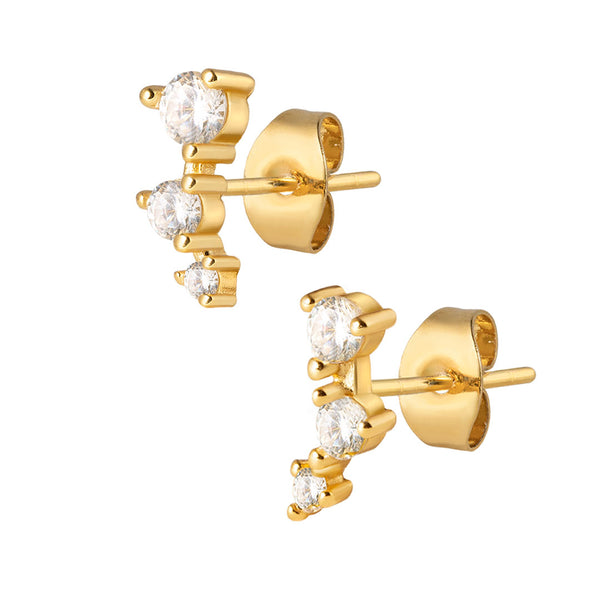 Saskia Stud Earrings - Gold