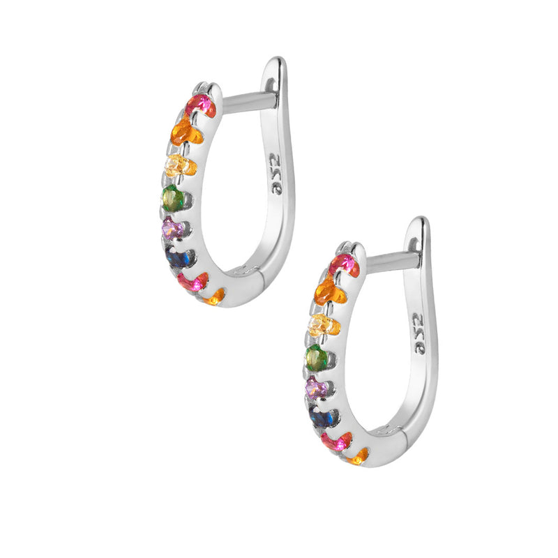 Ava Hoop Earrings - Silver