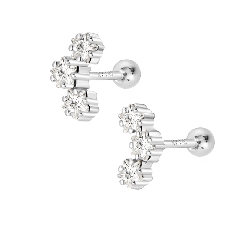 Constellation Stud Earrings - Silver