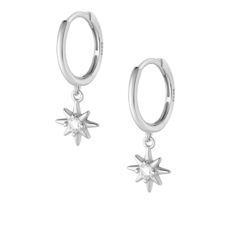 Veronica Hoop Earrings - Silver