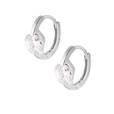 Horizon Hoop Earrings - Silver