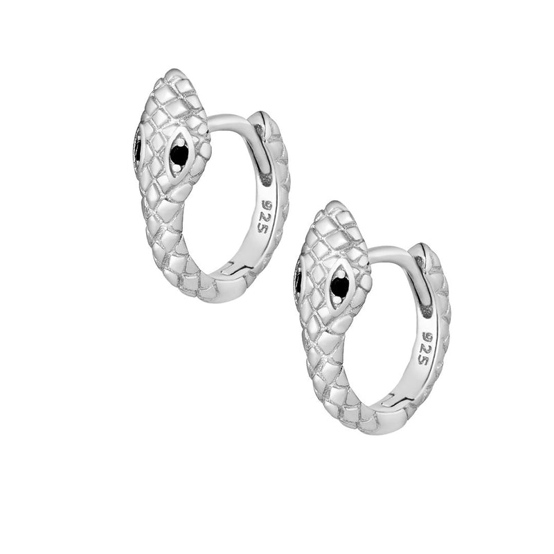 Viper Hoop Earrings - Silver