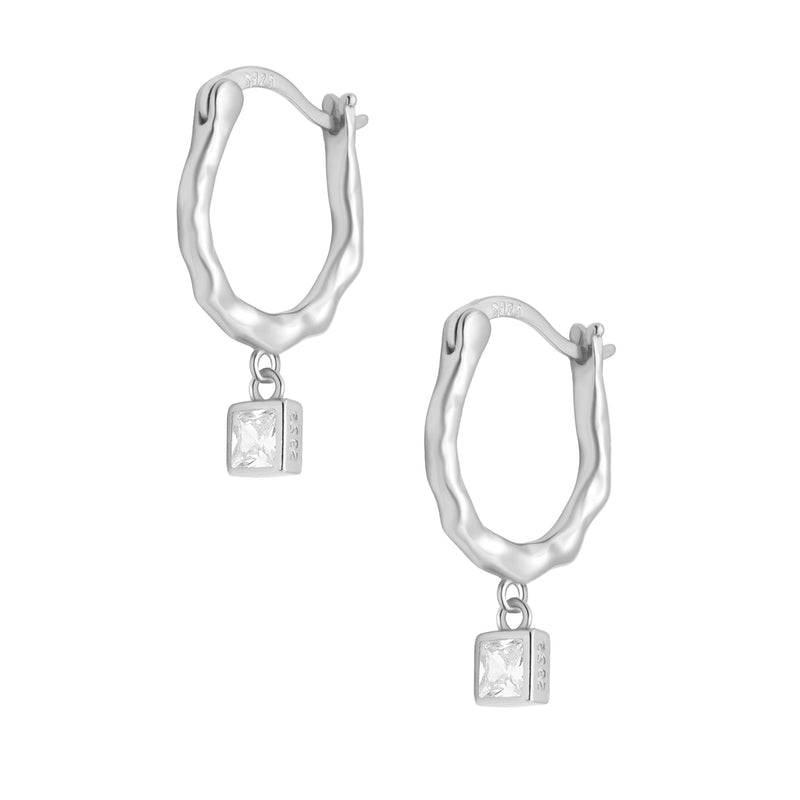 Dinah Hoop Earrings - Silver