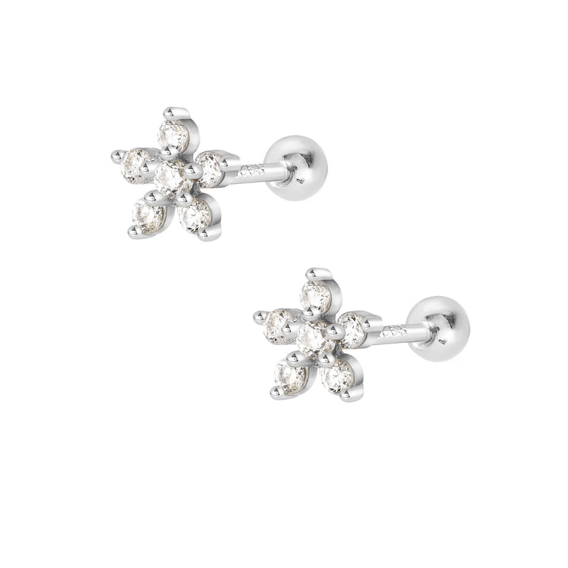 Rosalie Stud Earrings - Silver