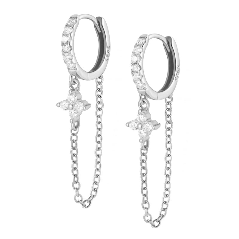 Chantelle Hoop Earrings - Silver