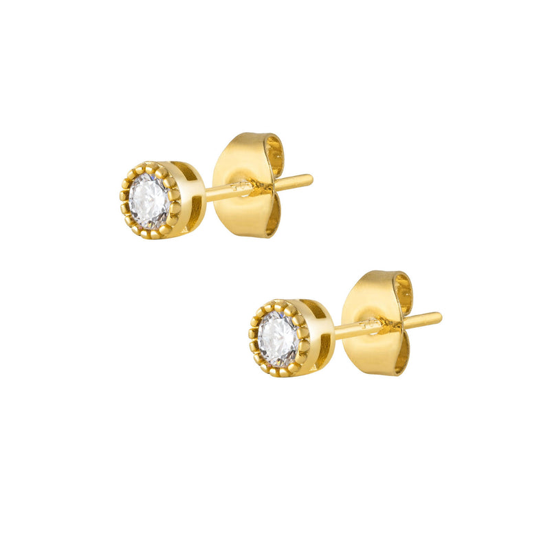 Magnolia Stud Earrings - Gold