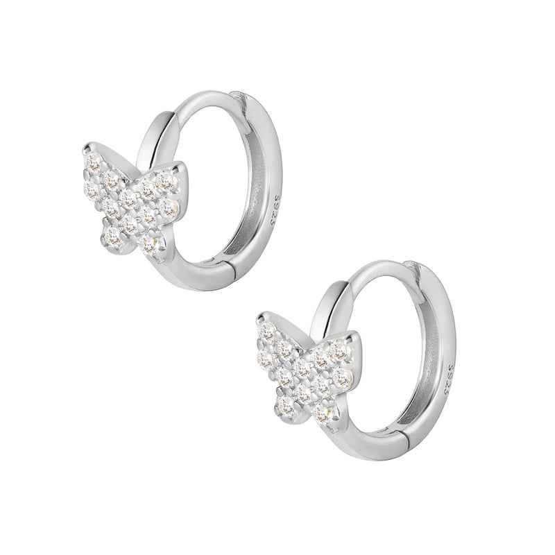 Britney Hoop Earrings - Silver